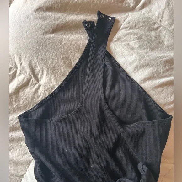 American Eagle Black Button-Up Bodysuit - Picture 2 of 4